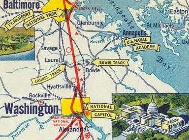 Strip_map for passengers, American Airlines Inc. 1930s-1940s