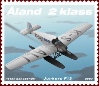 Junkers F13, Åland stamp, in Overview page