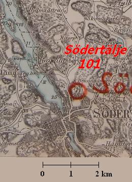 Beacon 101 Södertälje. Old map
