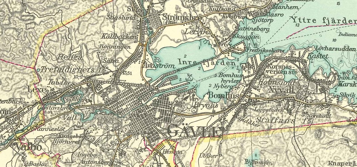 Städer 1930-talet, GenStab-kartor