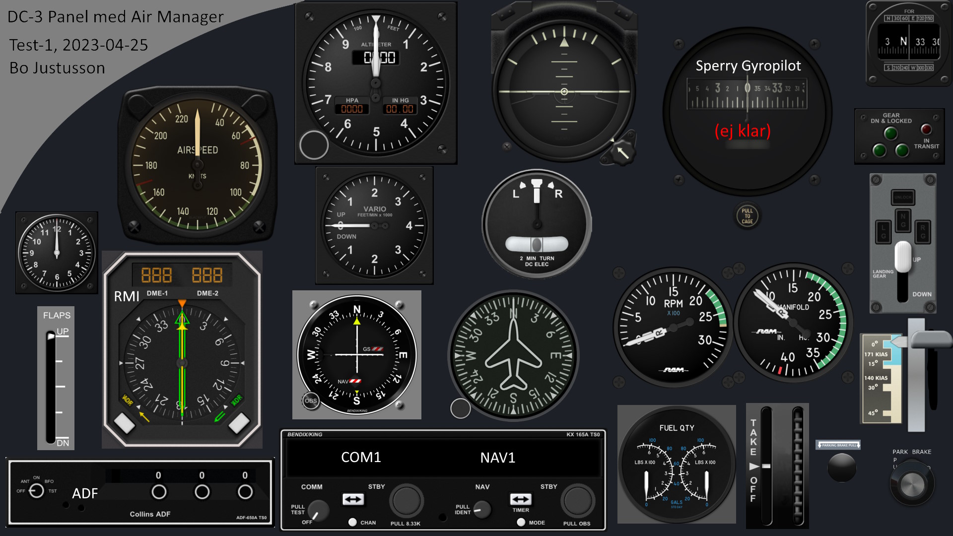 MSFS Multiscreen Simulering, Bo Justusson